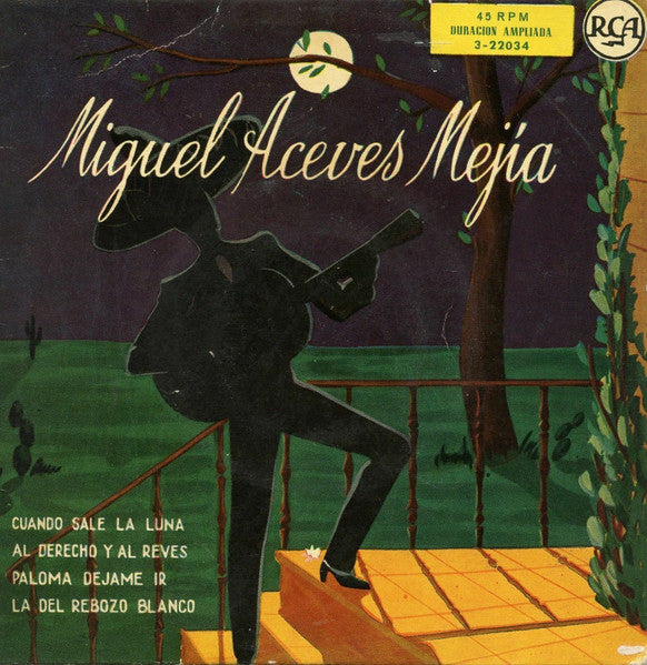 Miguel Aceves Mejia Con Mariachi Vargas de Tecalitlán - Cuando Sale La Luna Vinyl Singles EP Vinyl Very Good (VG) <br> Hoes Good Plus (G+)