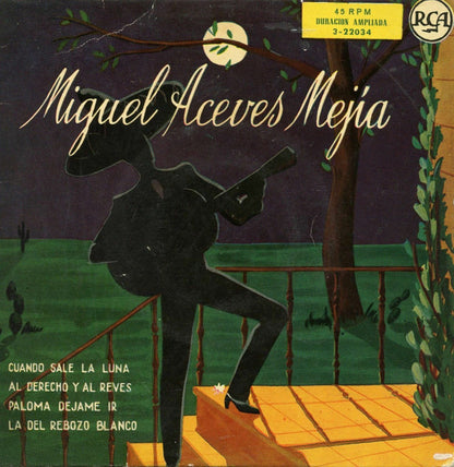 Miguel Aceves Mejia Con Mariachi Vargas de Tecalitlán - Cuando Sale La Luna Vinyl Singles EP Vinyl Very Good (VG) <br> Hoes Good Plus (G+)