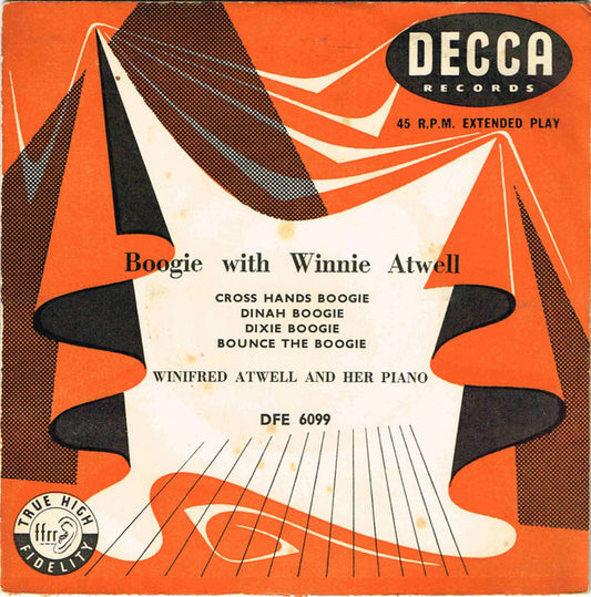 Winifred Atwell - Boogie With Winnie Atwell Vinyl Singles EP Vinyl Very Good (VG) <br> Hoes Good Plus (G+)