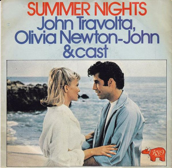 John Travolta & Olivia Newton-John - Summer Nights Vinyl Singles Vinyl Very Good (VG) <br> Hoes Good Plus (G+)