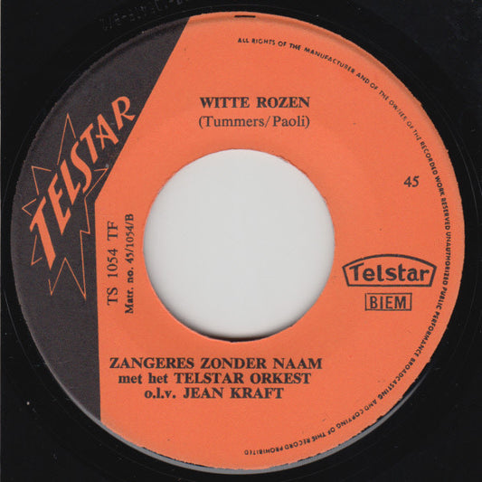 Zangeres Zonder Naam - Achter In 't Stille Klooster Vinyl Singles Vinyl Zeer Goed / Hoesje Generic "VINYLSINGLES.NL"