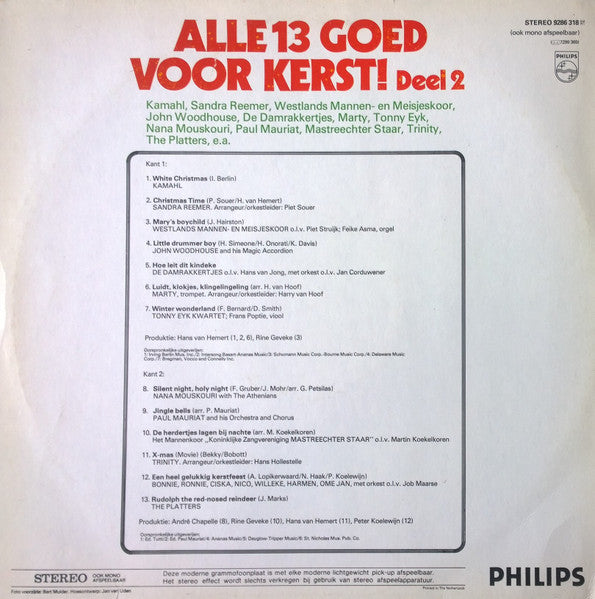 Various - Alle 13 Goed Voor Kerst! - Deel 2 (LP) 50125 Vinyl LP Goede Staat