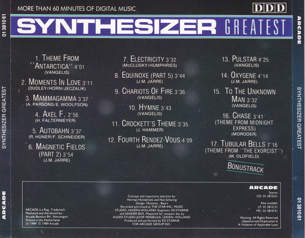 Ed Starink - Synthesizer Greatest (CD) Compact Disc Goede Staat