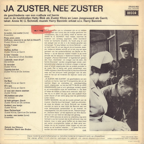 Cast of Ja Zuster, Nee Zuster - Ja Zuster, Nee Zuster (LP) 49125 (B) Vinyl LP Gebruikssporen!