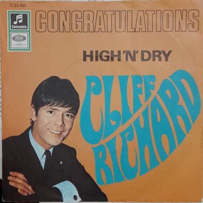 Cliff Richard - Congratulations Vinyl Singles Vinyl Very Good (VG) <br> Hoes Good Plus (G+)