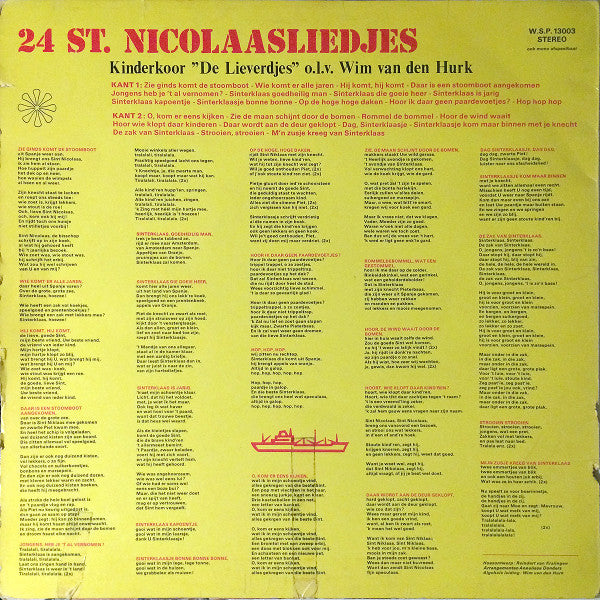 Kinderkoor De Lieverdjes - 24 Sinterklaas Liedjes (LP) 49974 Vinyl LP VINYLSINGLES.NL
