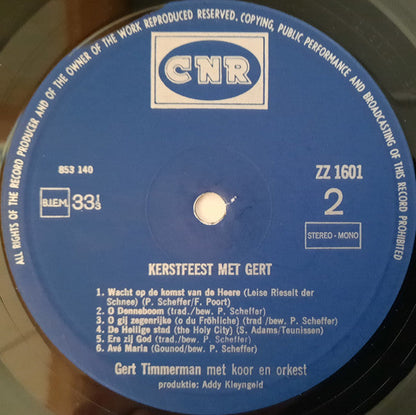 Gert Timmerman - Kerstfeest Met Gert (LP) Vinyl LP Vinyl Very Good (VG) <br> Hoes Good Plus (G+)