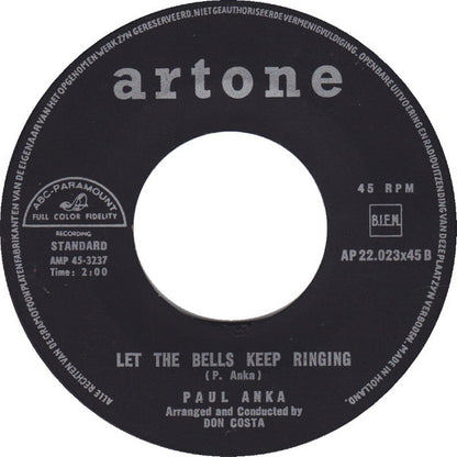 Paul Anka - Crazy Love Vinyl Singles Vinyl Very Good (VG) <br> Hoes Generic