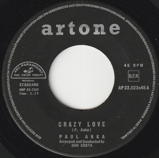Paul Anka - Crazy Love Vinyl Singles Vinyl Goed / Hoes Generic