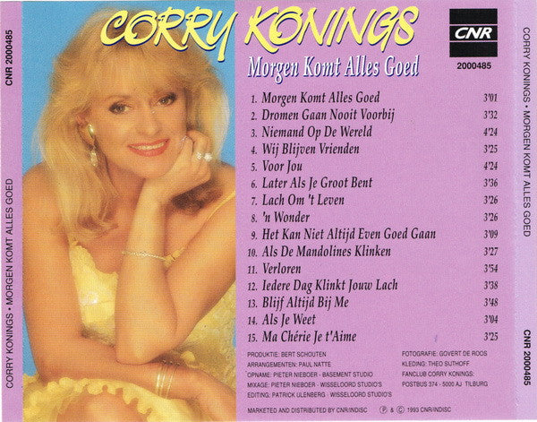 Corry Konings - Morgen Komt Alles Goed (CD) Compact Disc Goede Staat