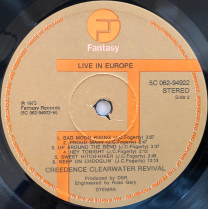 Creedence Clearwater Revival - Live In Europe (LP) B-Keus