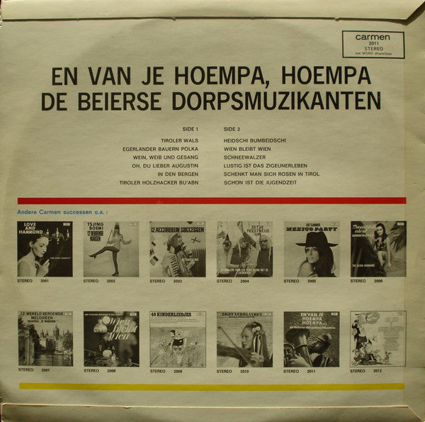 Beierse Dorpmuziekanten - En van Je Hoempa, Hoempa (LP) Vinyl LP Vinyl Very Good (VG) <br> Hoes Good Plus (G+)