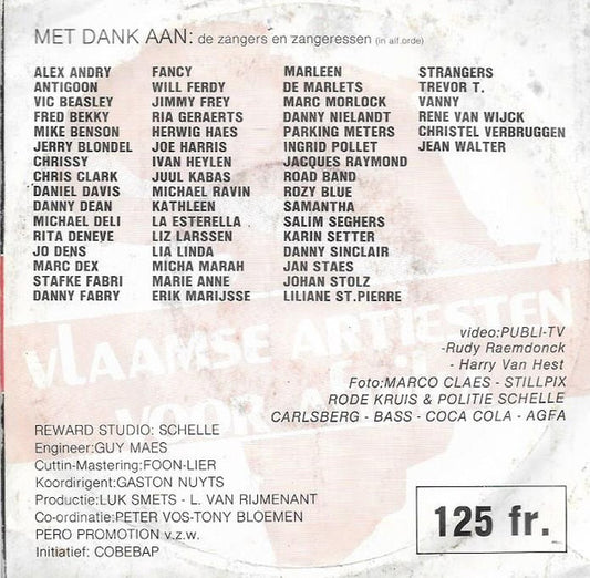 Vlaamse Artiesten Voor Afrika - Leven Zonder Honger Vinyl Singles Vinyl Zeer Goed / Hoesje Goed "VINYLSINGLES.NL"