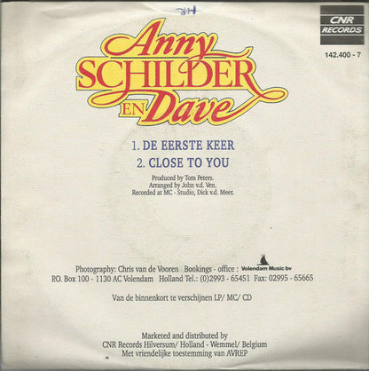 Anny Schilder En Dave - De Eerste Keer 38297 Vinyl Singles Goede Staat