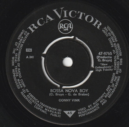 Conny Vink - Bossa Nova Boy Vinyl Singles Vinyl Very Good (VG) <br> Hoes Generic