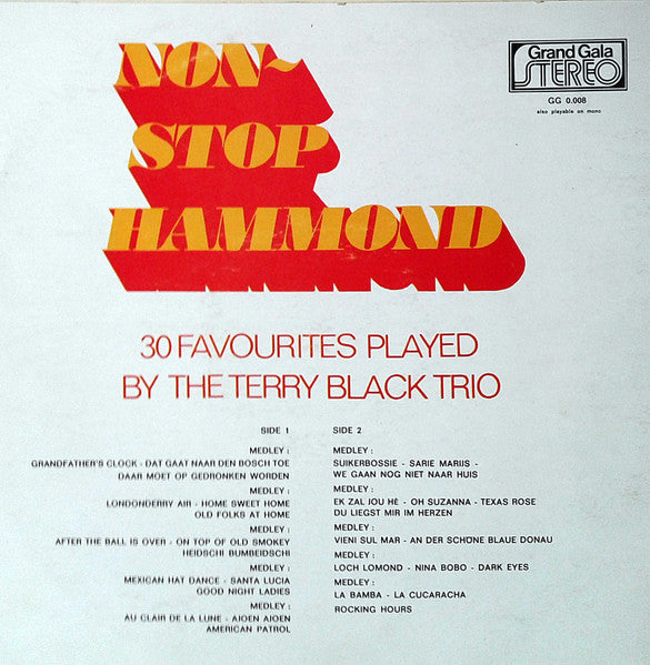 Terry Black Trio - Non-Stop Hammond (LP) 50607 Vinyl LP Goede Staat