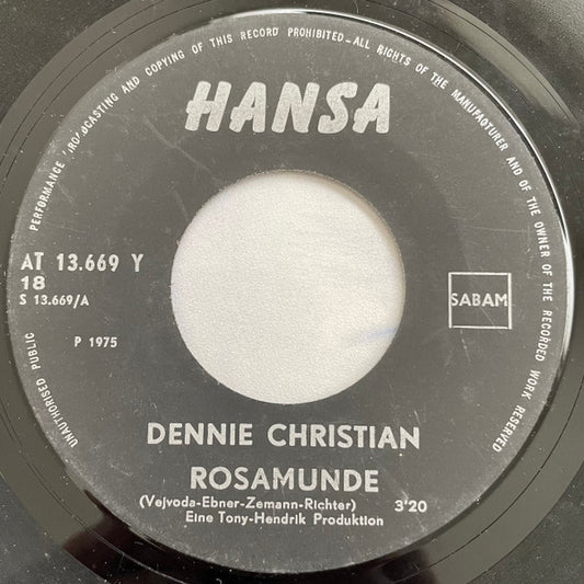 Dennie Christian - Rosamunde Vinyl Singles Vinyl Goed / Hoes Generic