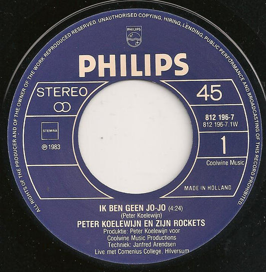 Peter Koelewijn & Zijn Rockets - Ik Ben Geen Jo-Jo (B-Keus)