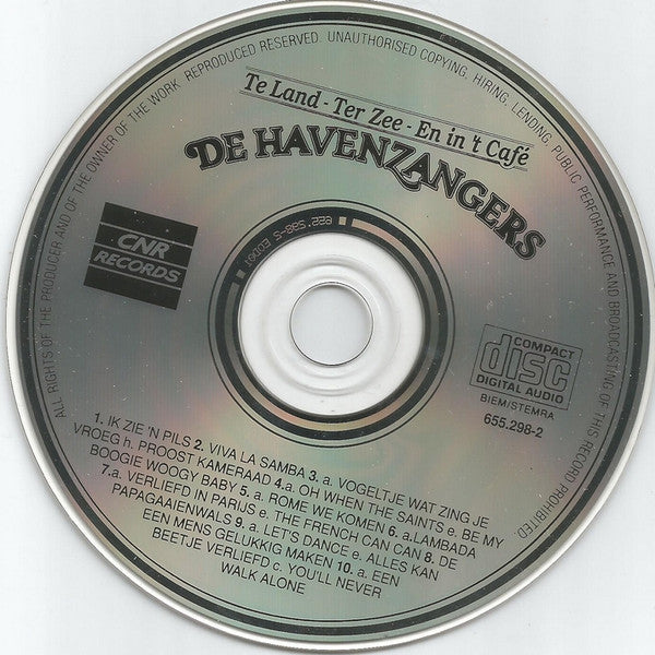 Havenzangers - Te Land - Ter Zee - En In 'T Cafe (CD) Compact Disc Goede Staat