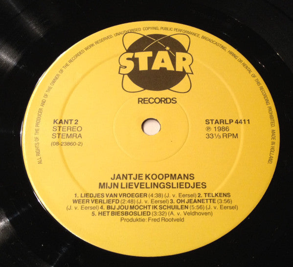 Jantje Koopmans - Mijn Lievelingsliedjes (LP) 43568 Vinyl LP Goede Staat