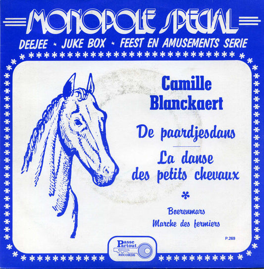 Camille Blanckaert - De Paardjesdans Vinyl Singles Vinyl Very Good (VG) <br> Hoes Good Plus (G+)