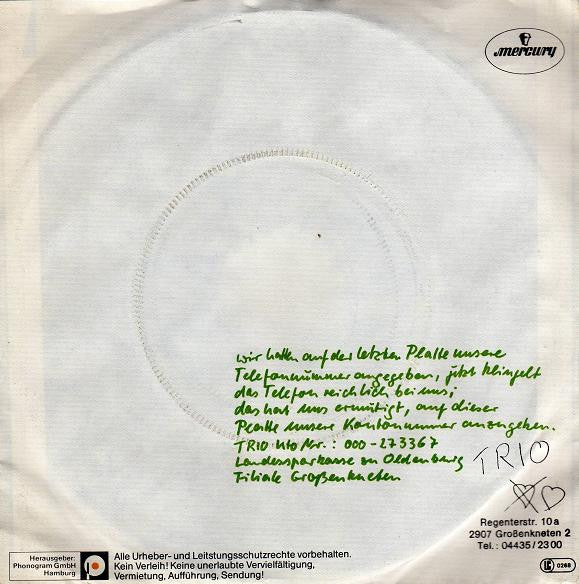 Trio - Anna - Lassmichrein Lassmichraus Vinyl Singles Vinyl Very Good (VG) <br> Hoes Good Plus (G+)