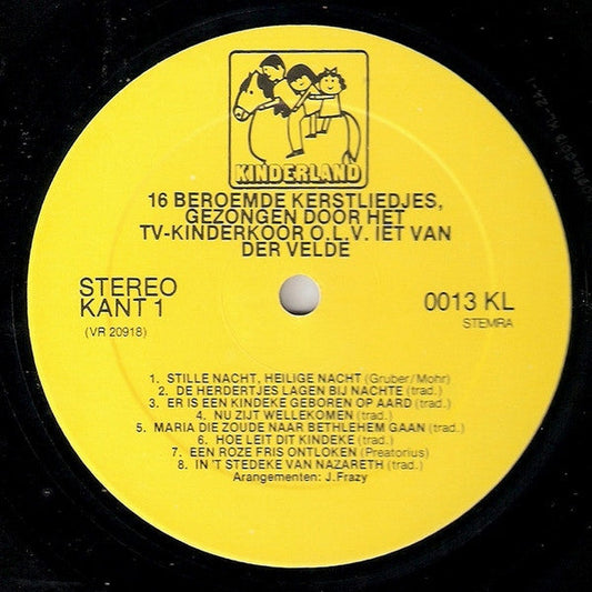 T.V. Kinderkoor - 16 Bekende Kerstliedjes (LP) Vinyl LP Vinyl Zeer Goed / Hoesje Goed "VINYLSINGLES.NL"