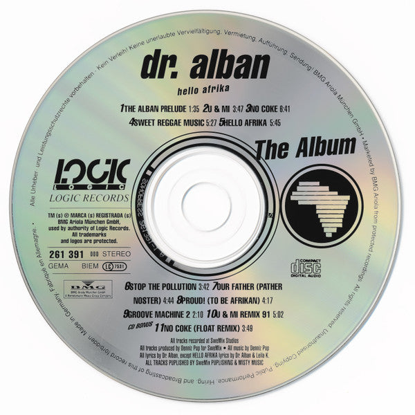 Dr. Alban - Hello Afrika (The Album) (CD) Compact Disc Goede Staat
