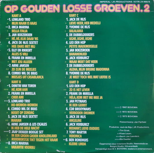 Various - Op Gouden Losse Groeven 2 (LP) Vinyl LP Dubbel Vinyl Zeer Goed / Hoesje Goed "VINYLSINGLES.NL"