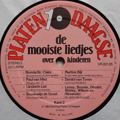 Various - De Mooiste Liedjes Over Kinderen (LP) 40772