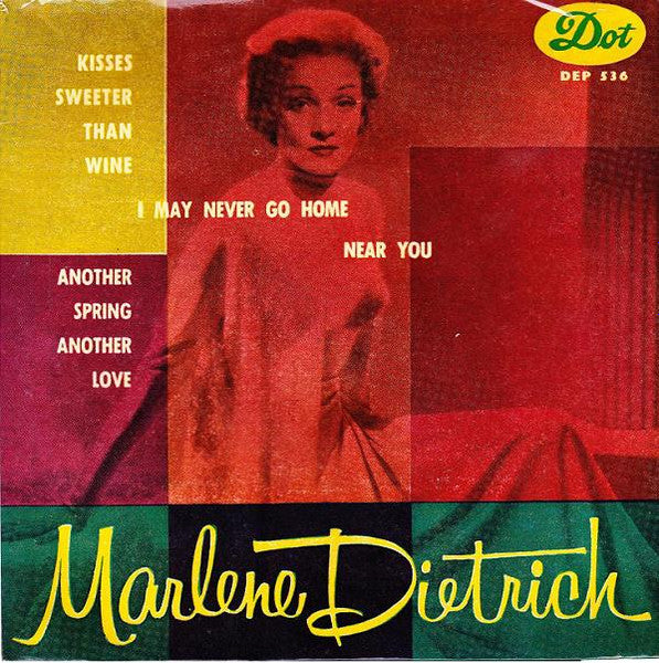 Marlene Dietrich - Marlene Dietrich Vinyl Singles EP Vinyl Very Good (VG) <br> Hoes Good Plus (G+)
