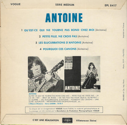 Antoine - Les Élucubrations D'Antoine Vinyl Singles EP Vinyl Very Good (VG) <br> Hoes Good Plus (G+)