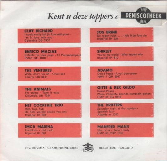 Imca Marina - Heel De Wereld Kun Je Kopen Vinyl Singles Vinyl Zeer Goed / Hoesje Goed "VINYLSINGLES.NL"