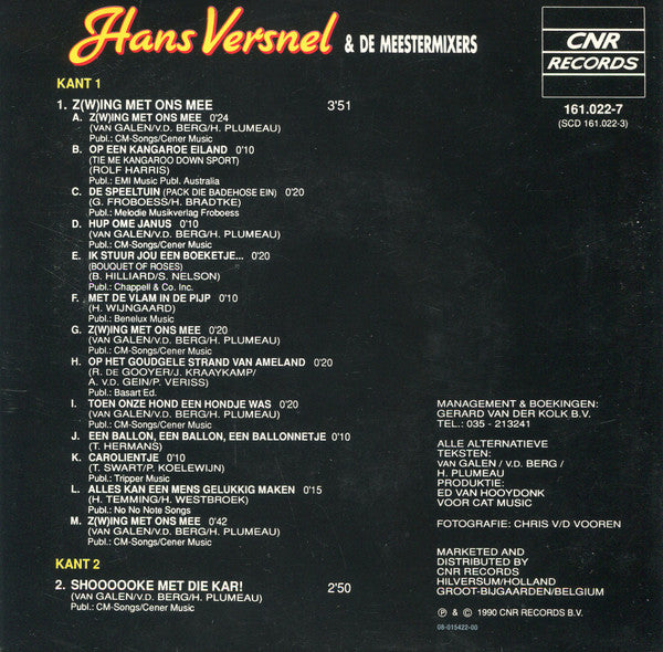 Hans Versnel & De Meestermixers - Z(w)ing Met Ons Mee 34204 Vinyl Singles Goede Staat