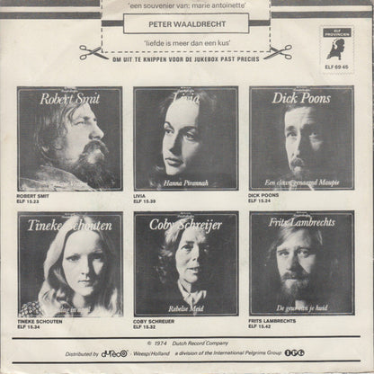 Peter Waaldrecht - Een Souvenier Van: Marie Antoinette Vinyl Singles Vinyl Very Good (VG) <br> Hoes Good Plus (G+)