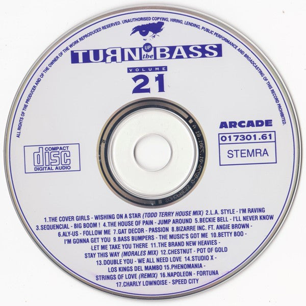 Various - Turn Up The Bass Volume ** (CD) Compact Disc Goede Staat