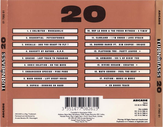 Various - Turn Up The Bass ** (CD) Compact Disc Goede Staat "VINYLSINGLES.NL"