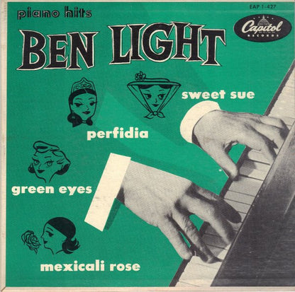 Ben Light - Piano Hits Vinyl Singles EP Vinyl Very Good (VG) <br> Hoes Good Plus (G+)