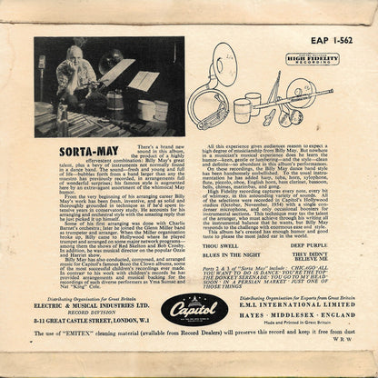 Billy May And His Orchestra - Sorta-May Part 1 Vinyl Singles EP Vinyl Very Good (VG) <br> Hoes Good Plus (G+)