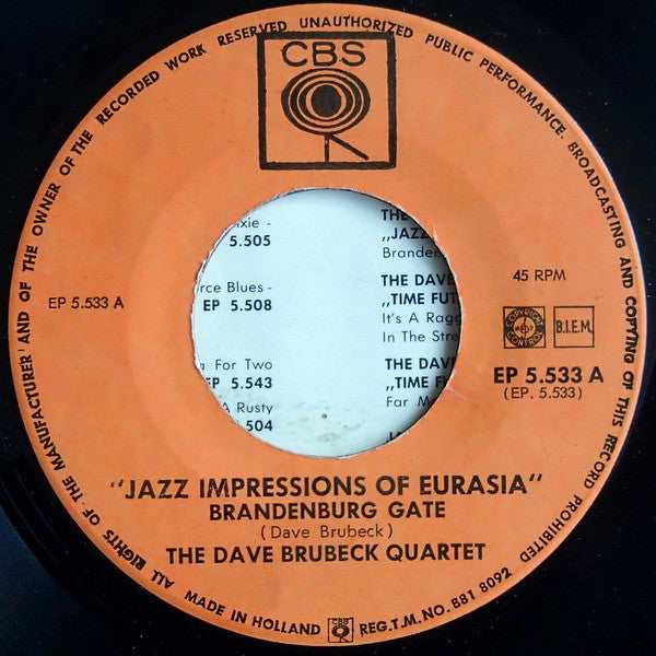 Dave Brubeck Quartet - Jazz Impressions Of Eurasia