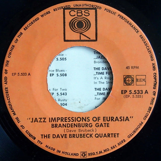 Dave Brubeck Quartet - Jazz Impressions Of Eurasia