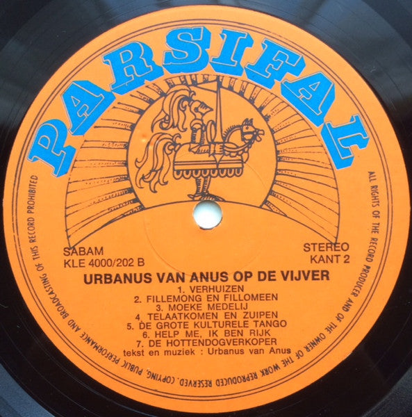 Urbanus Van Anus - Urbanus Van Anus In De Weide / Op De Vijver (LP)