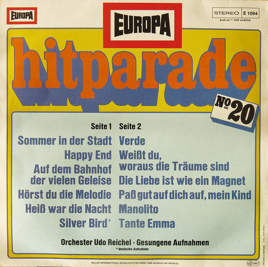 Orchester Udo Reichel - Europa Hitparade 20 (LP)