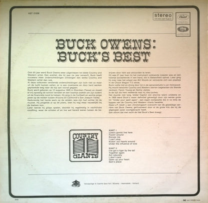 Buck Owens - Buck Best (LP) Vinyl LP Vinyl Very Good (VG) <br> Hoes Good Plus (G+)
