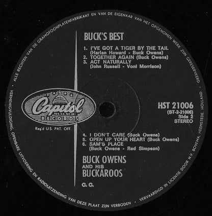 Buck Owens - Buck Best (LP) Vinyl LP Vinyl Very Good (VG) <br> Hoes Good Plus (G+)