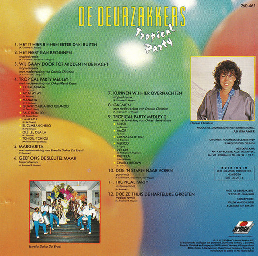 Deurzakkers - Tropical Party (LP) Vinyl LP Vinyl Zeer Goed / Hoesje Goed "VINYLSINGLES.NL"