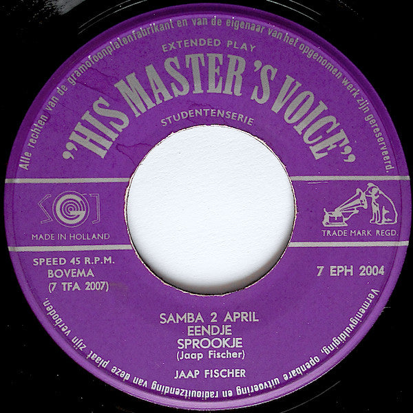 Jaap Fischer - Samba 2 April Vinyl Singles Vinyl (VG) <br> Hoes Generic