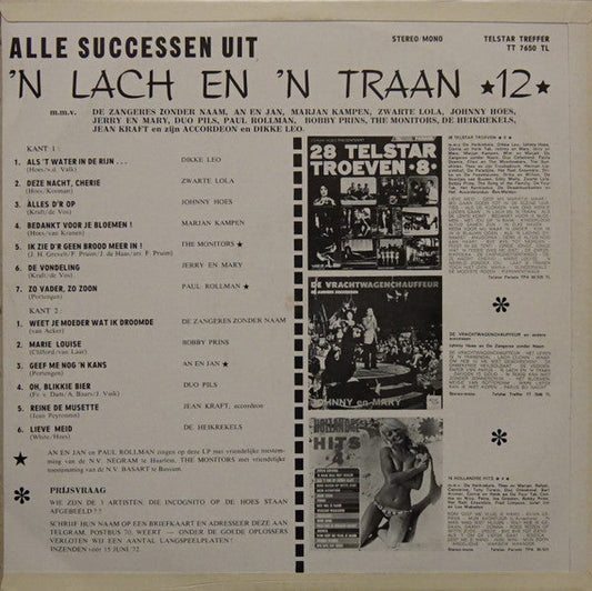 Various - Johnny Hoes Presenteert : 'n Lach En 'n Traan 12 (LP) Vinyl LP Vinyl Zeer Goed / Hoesje Goed "VINYLSINGLES.NL"