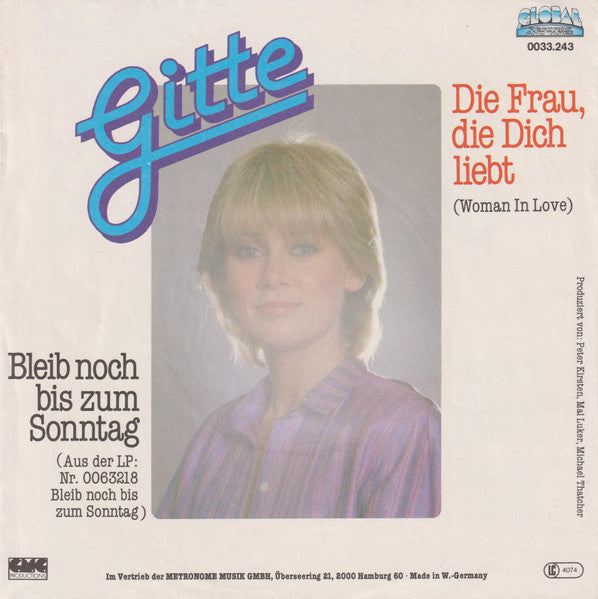 Gitte Hænning - Die Frau, Die Dich Liebt (Woman In Love)