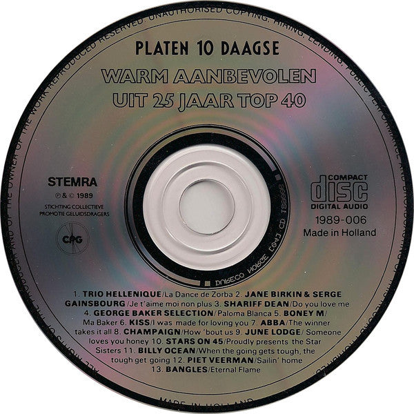 Various - Warm Aanbevolen Uit ** Jaar Top ** (CD) Compact Disc Goede Staat